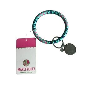 Marleylilly Teal and Pink Wristlet
